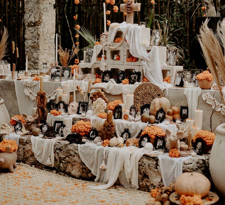 gothic-altar-for-day-of-the-dead-wedding-in-mexico