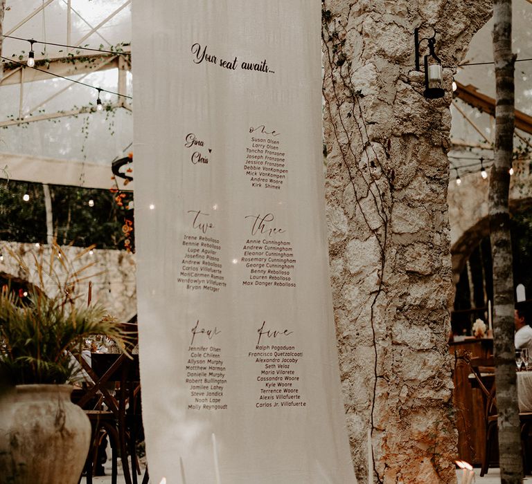 large-fabric-wedding-table-seating-chart-sign