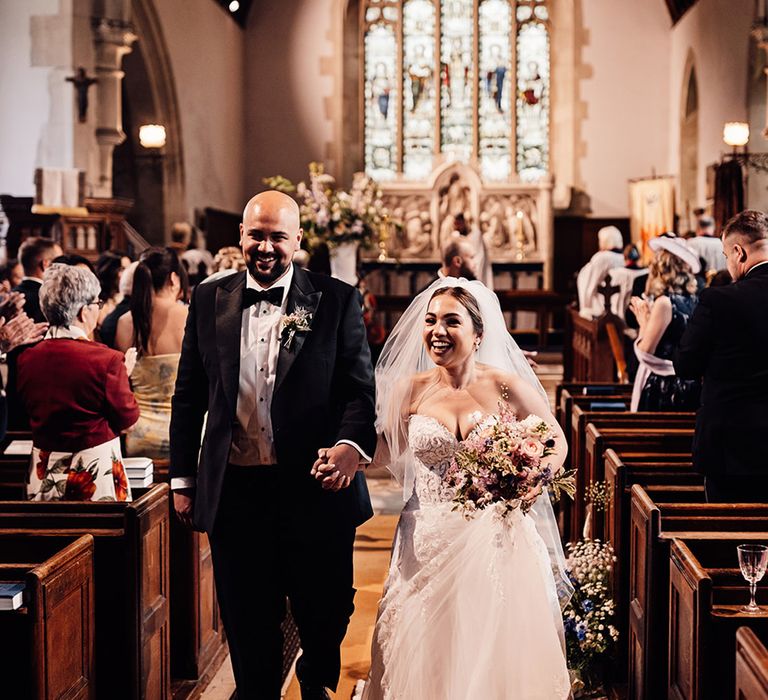 black-tie-wedding-dress-code-at-traditional-church-wedding