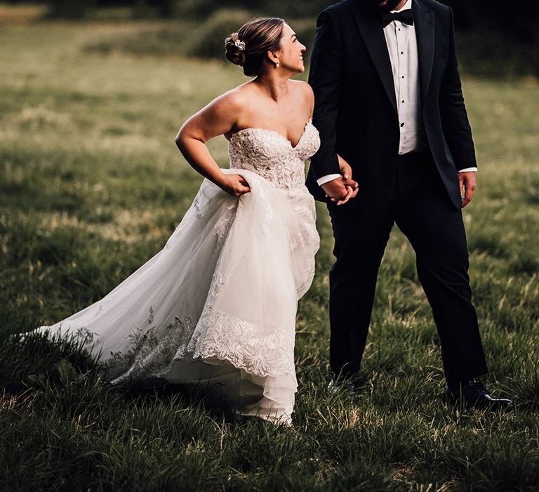 cute-couple-portrait-of-bride-and-groom-at-black-tie-wedding