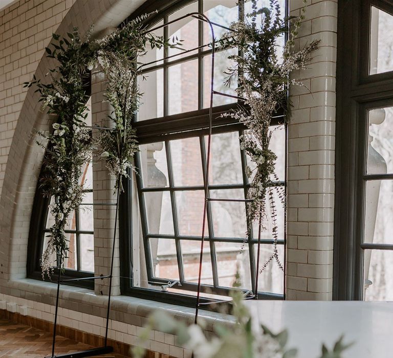 the pumping house, industrial style wedding venue in nottinghamshire with large windows