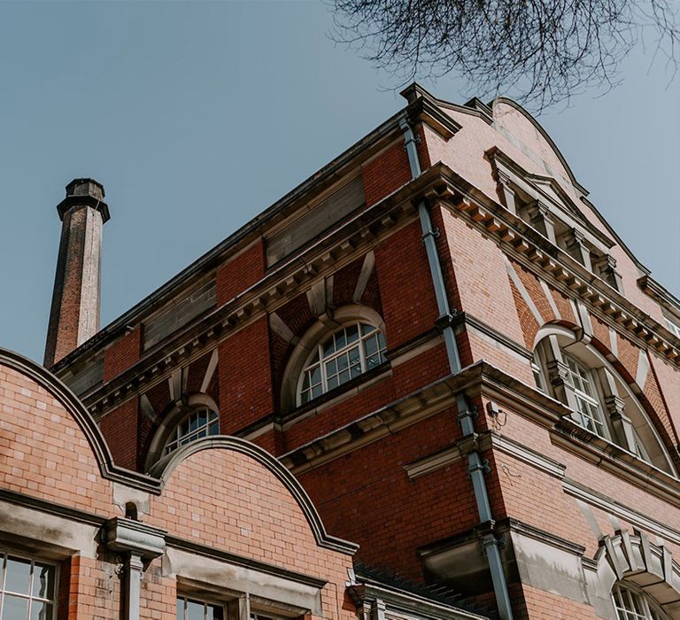 the pumping house, nottinghamshire industrial style wedding venue exterior building