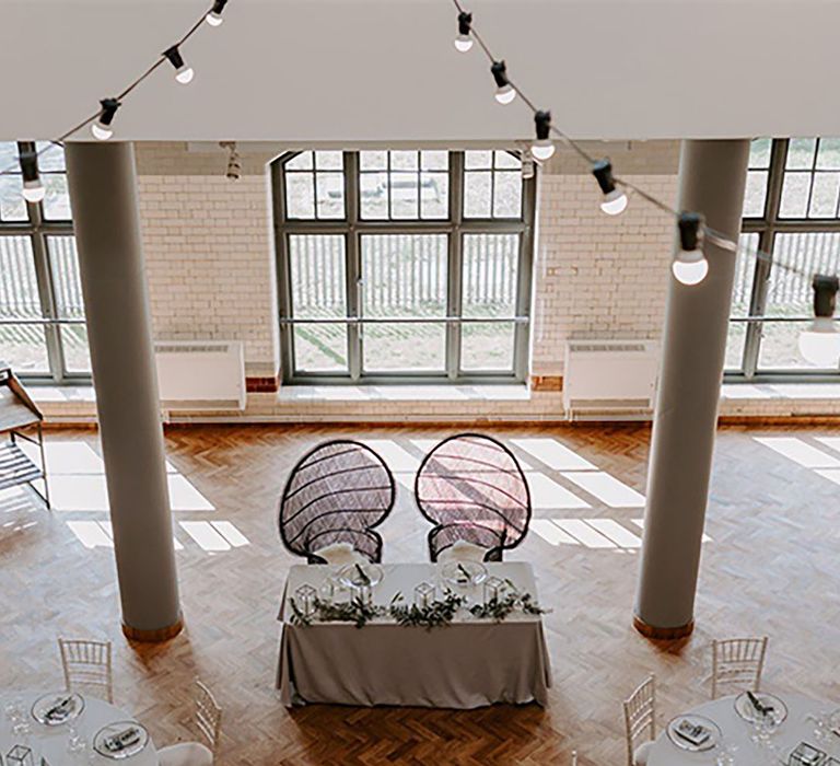 the pumping house in nottinghamshire reception area with tables 