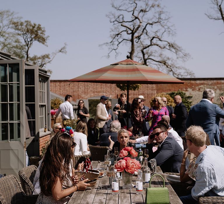 the walled garden outdoor wedding reception area in nottinghamshire 