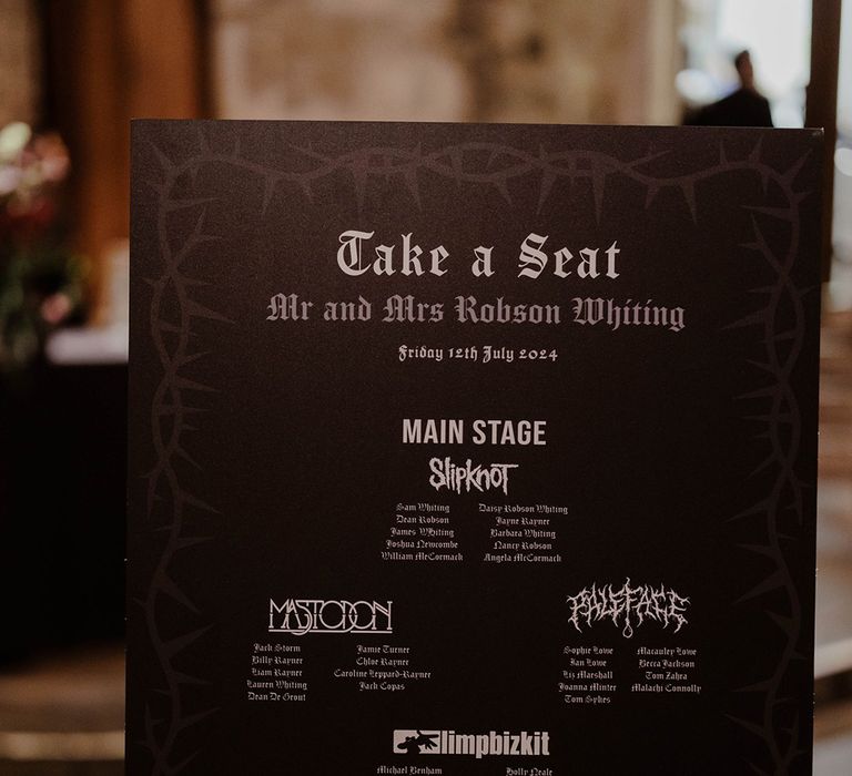 heavy-metal-bands-wedding-seating-chart-signage