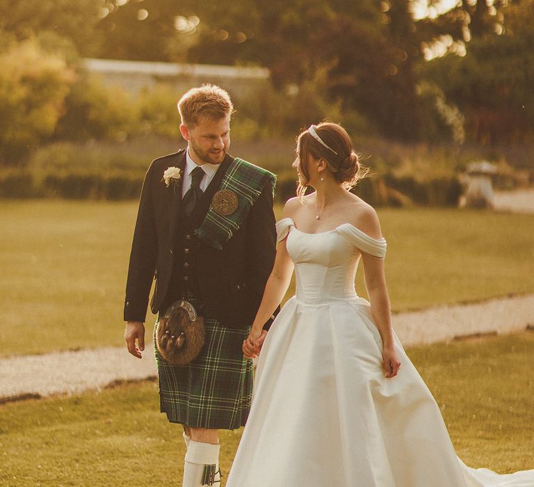 golden-hour-photo-of-bride-and-groom