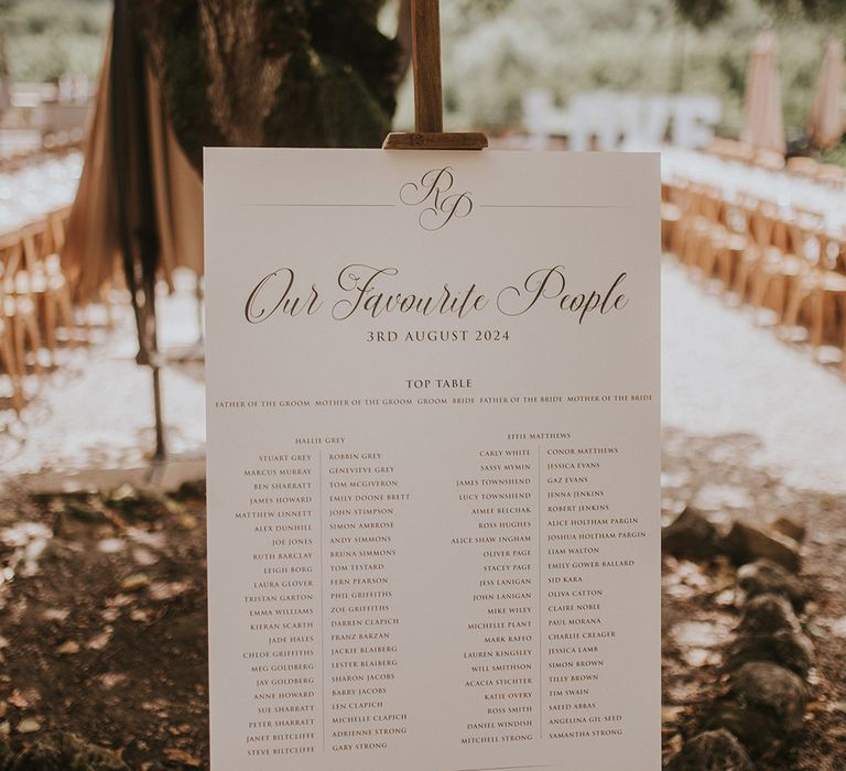 monochrome-wedding-seating-chart-sign