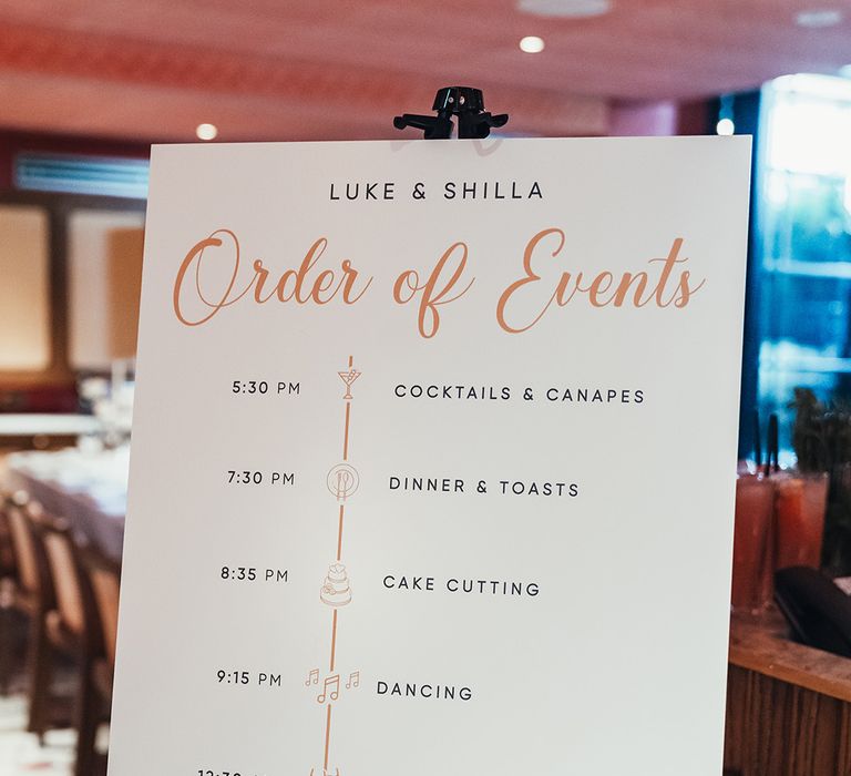 simple-wedding-order-of-they-day-sign