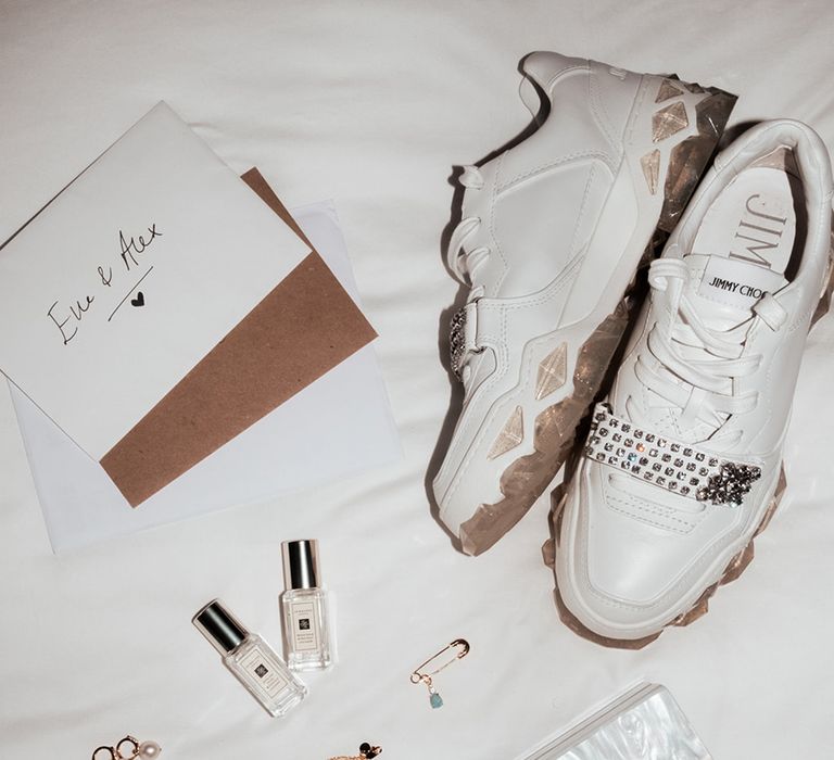 wedding-perfume-bridal-trainers-and-pearlescent-clutch-bag