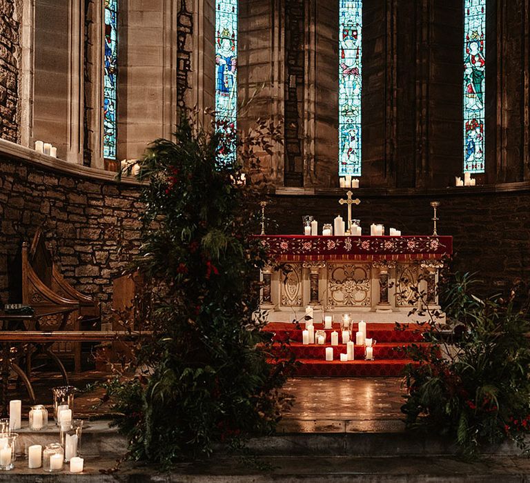 church-wedding-ceremony-decorated-with-candles