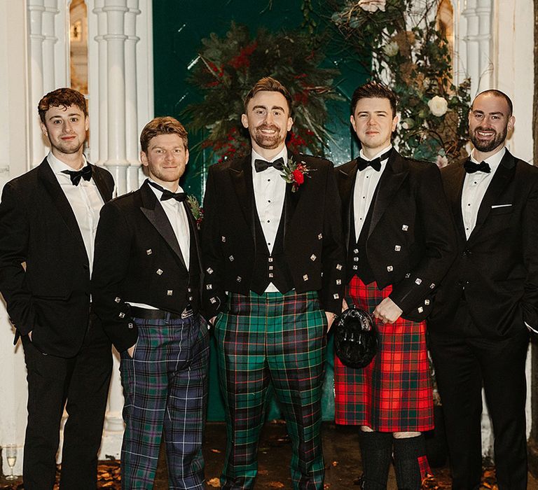 groomsmen-wearing-kilts-for-scottish-winter-wedding