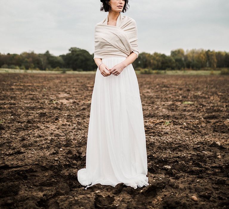 boho-nordic-tipi-inspiration-with-bride-wearing-wedding-hat-with-short-hair