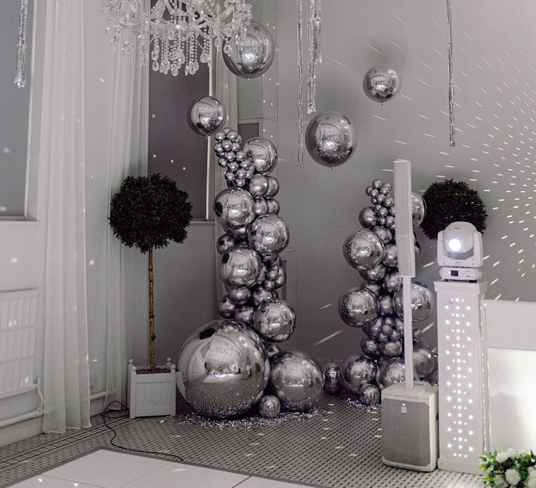 disco-ball-decorations-at-wedding-reception