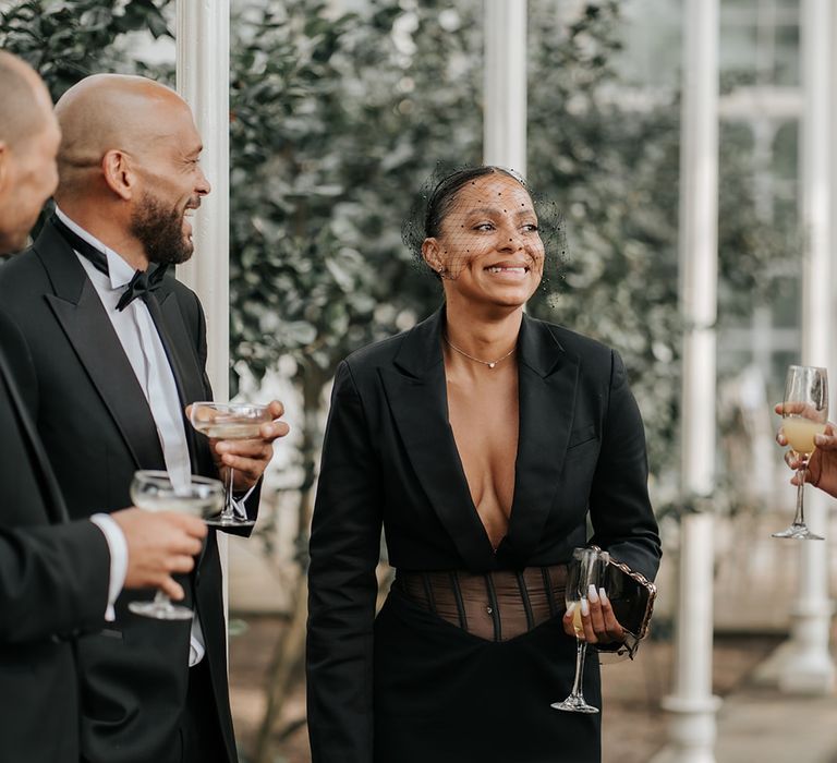 wedding-guest-wearing-blazer-dress