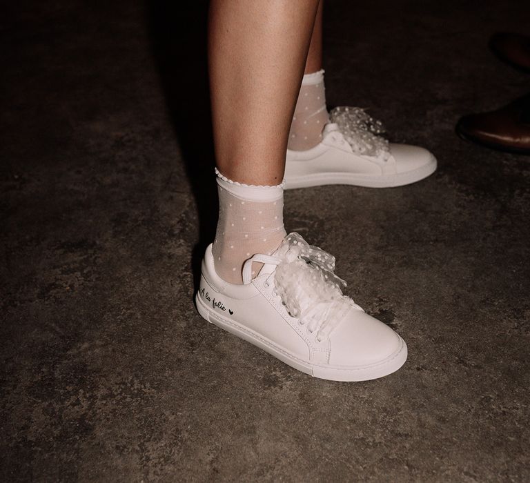 white-wedding-trainers-with-mesh-polka-dot-socks