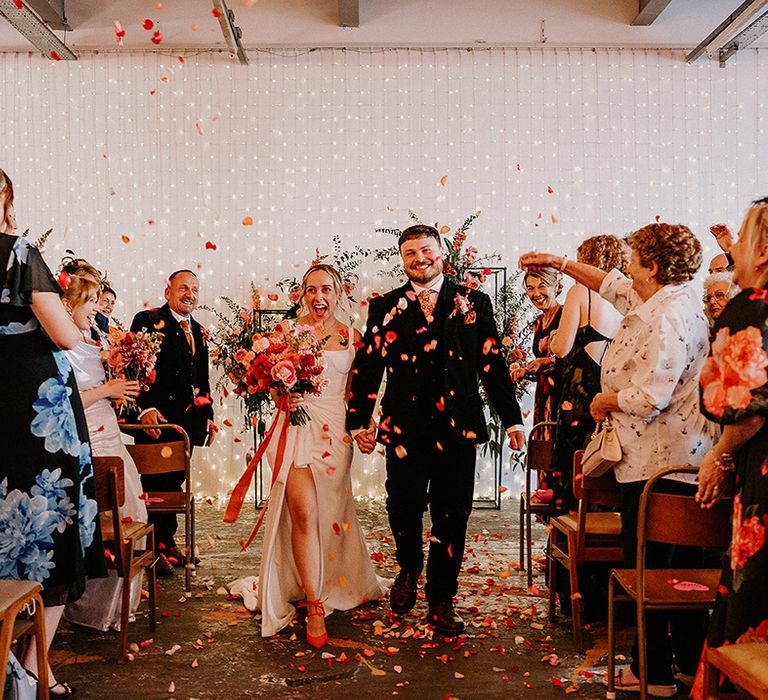 confetti-moment-at-industrial-wedding