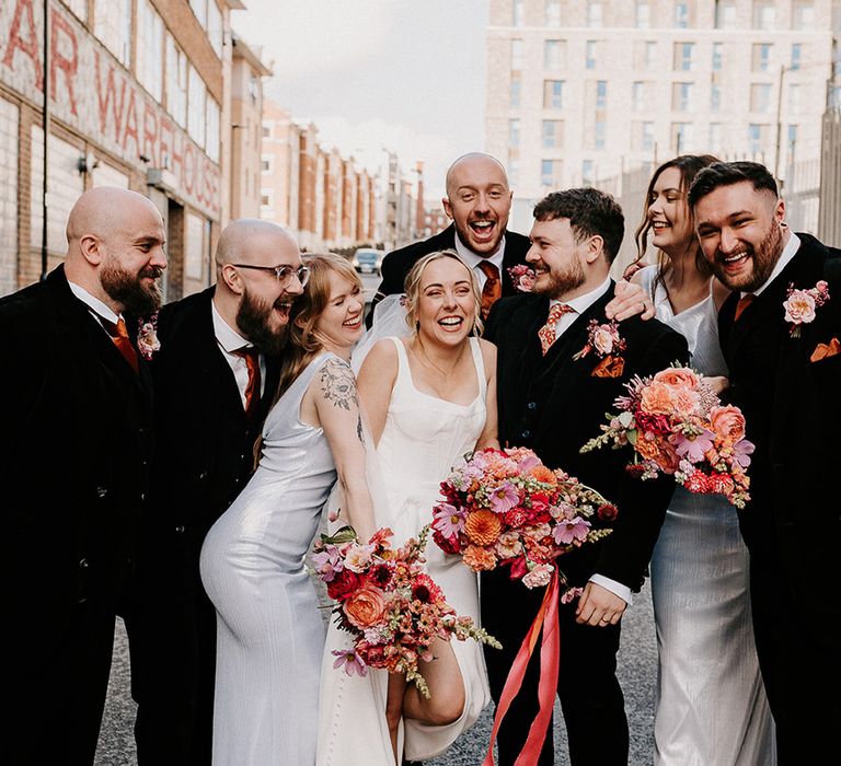 wedding-party-with-pink-wedding-flowers