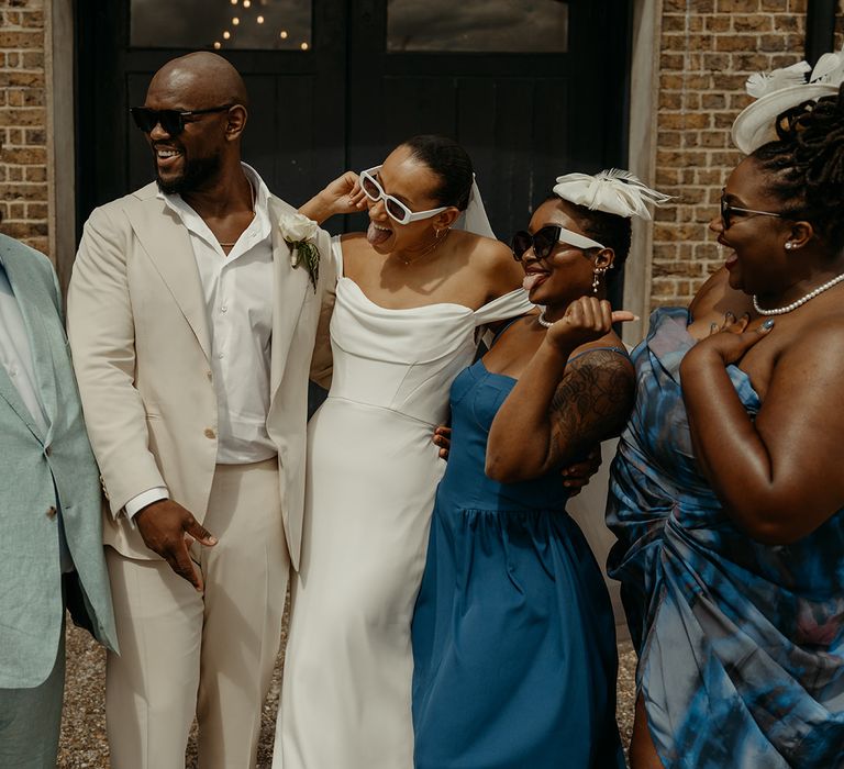 bride-and-groom-talking-with-wedding-guests