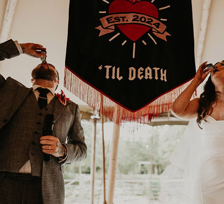 bride-and-groom-toast-with-wedding-shots