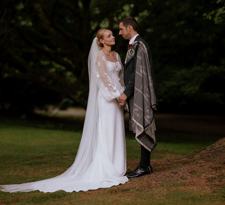 romantic-wedding-couple-portrait-of-bride-and-groom