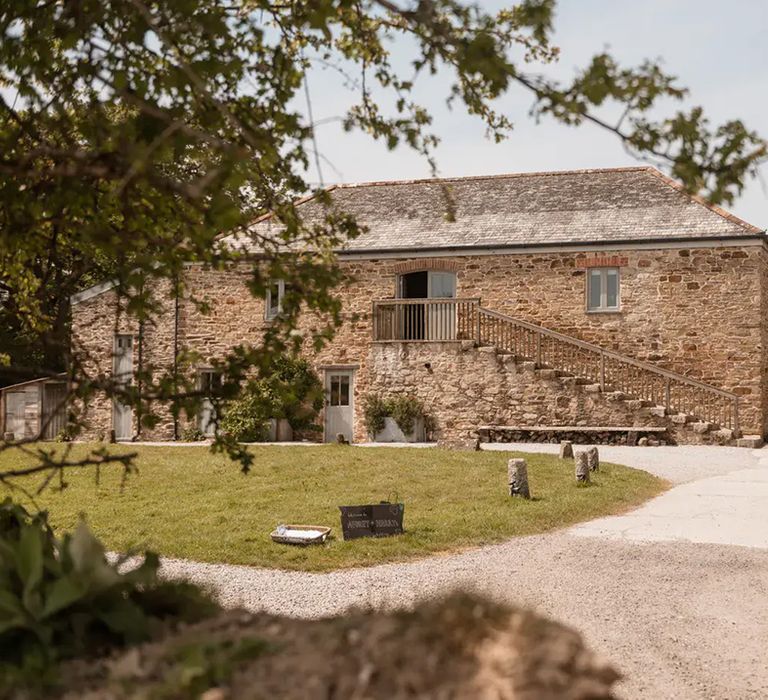 exterior view of affordable wedding venue, nancarrow farm