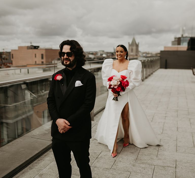 first-look-moment-for-bride-and-groom