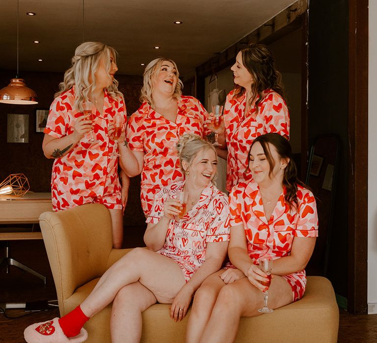 bridal-party-wearing-heart-pyjamas