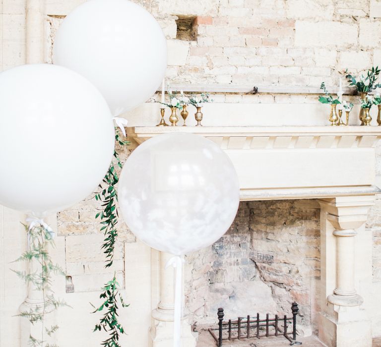 Giant White Balloons For Wedding Reception