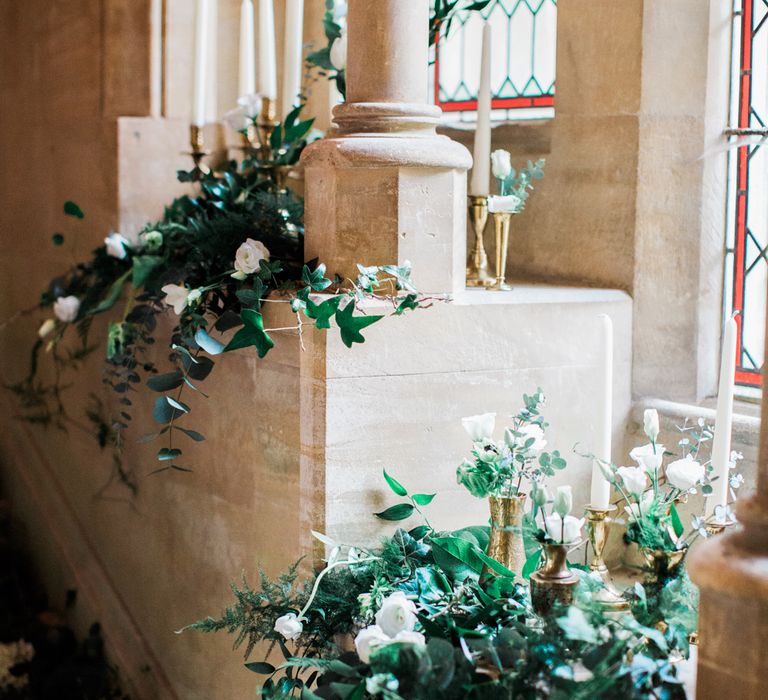 Foliage & Candle Wedding Decor