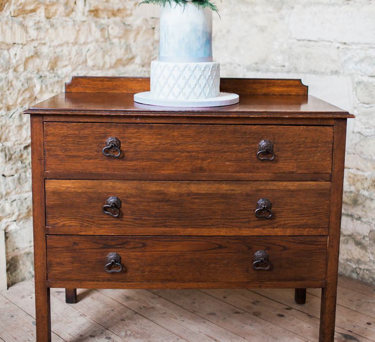 Wedding Cake On Vintage Dresser