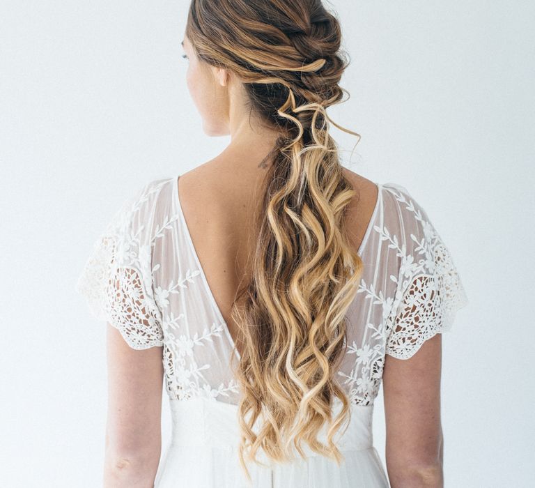 Bridal Pony Tail With Plait Detail