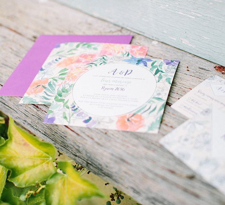 Pastel Coloured Wedding Stationery