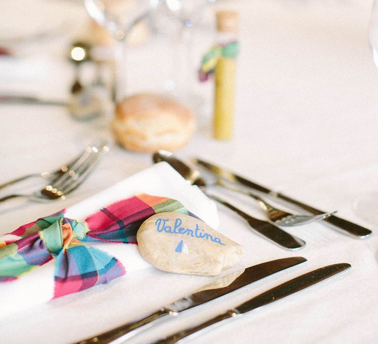 Pebble Name Place Setting