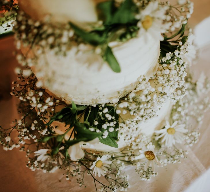 Gypsophila Decorated Wedding Cake