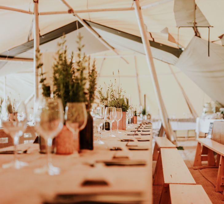 Rustic Tipi Reception