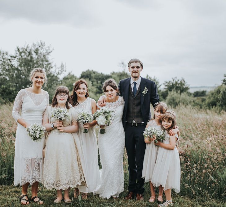 All White Bridesmaid Dresses