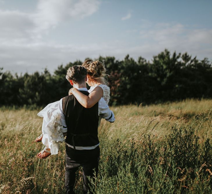 Bride & Groom Field Portrait