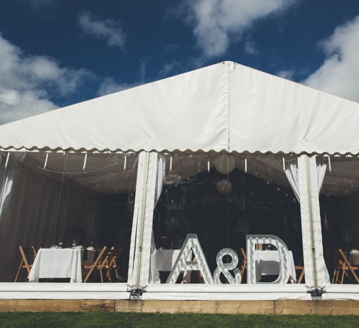 Marquee Reception | A & D Light up Letters