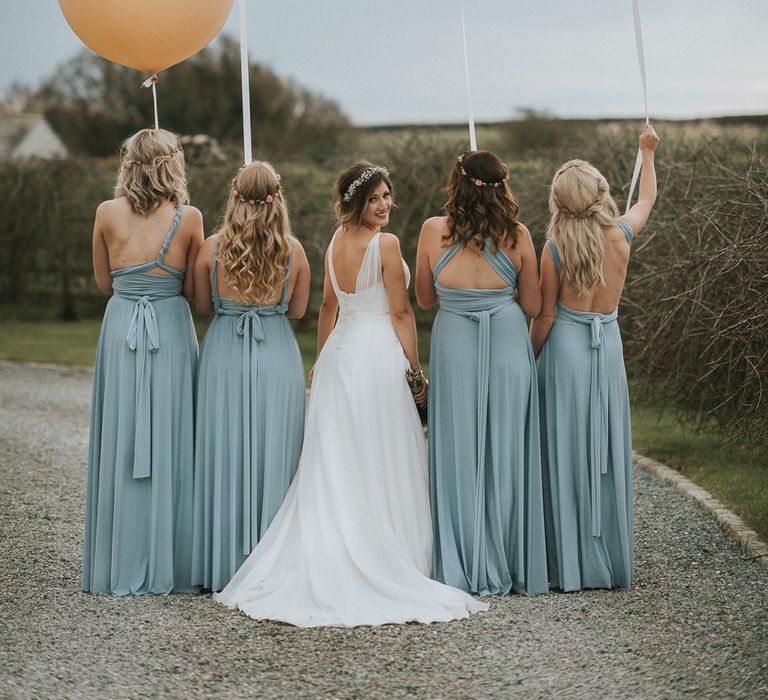 Baby Blue Multiway Bridesmaids Dresses