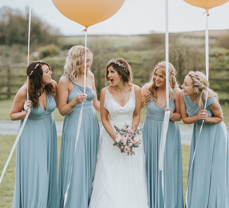 Baby Blue Multiway Bridesmaids Dresses