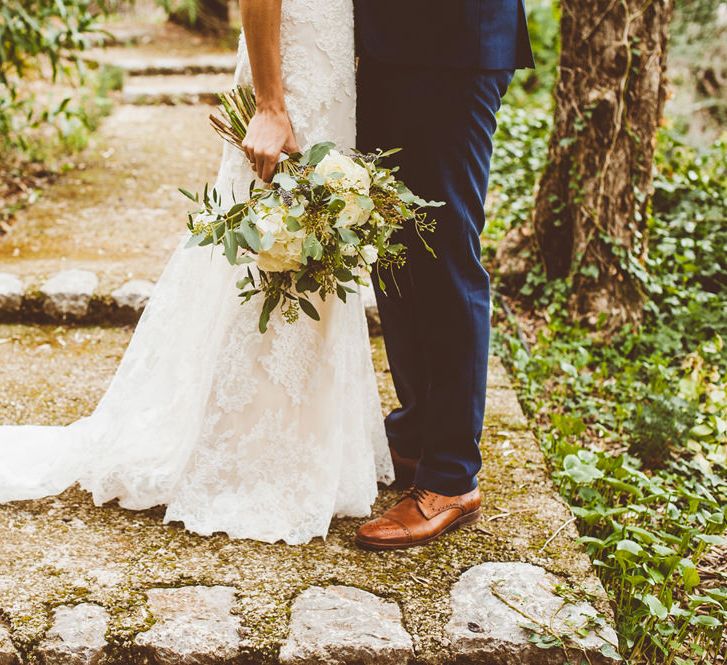 White & Greenery Bridal Bouquet