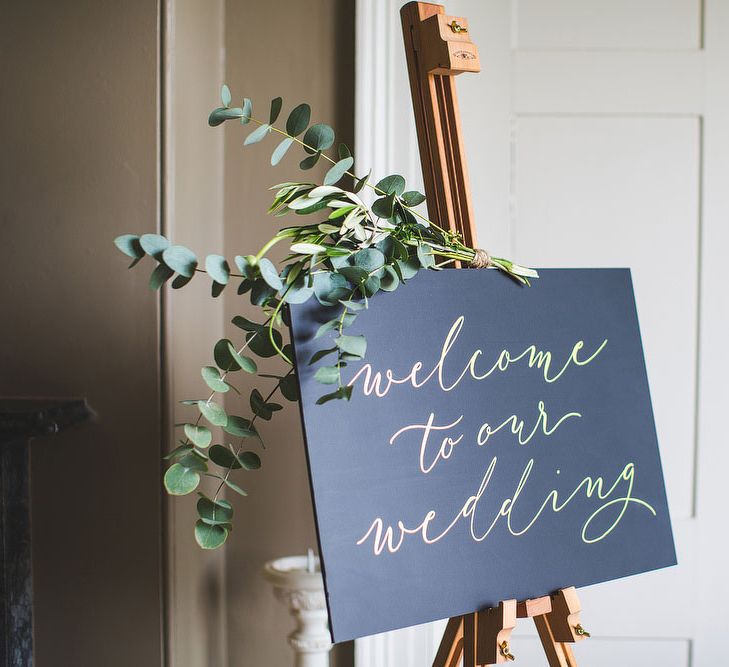 Calligraphy for Weddings Welcome Sign