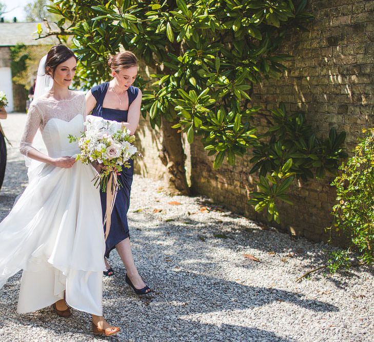 Bride in Caroline Castigliano Charm School Wedding Dress