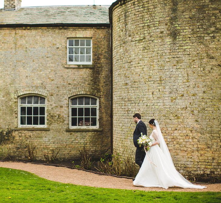 Bride in Caroline Castigliano Charm School Wedding Dress