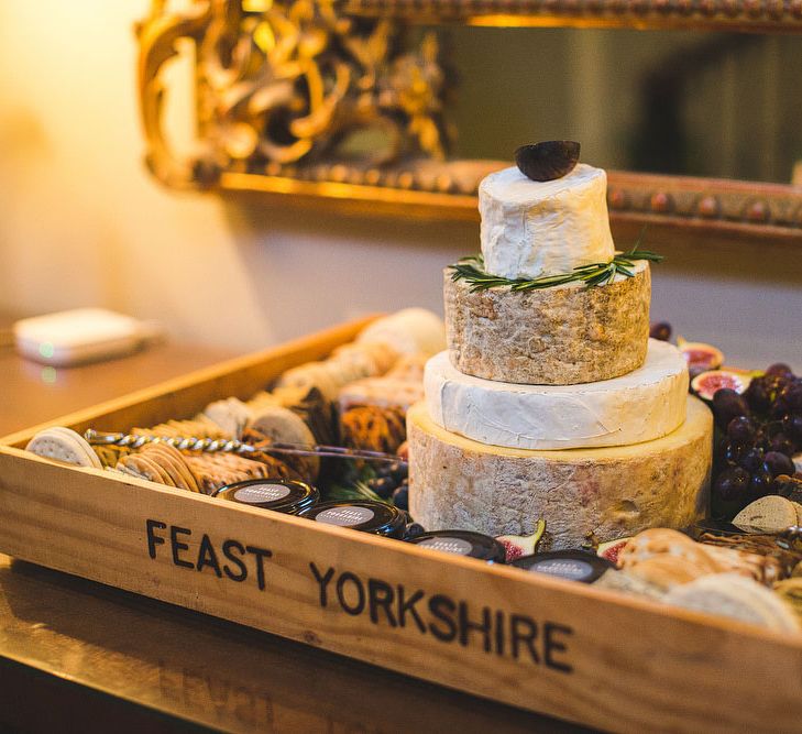 Cheese Tower Wedding Cake by Feast Yorkshire Catering