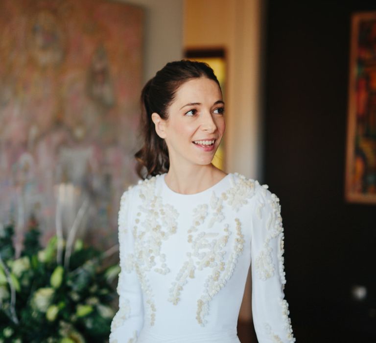 Bride Wearing Jorge Vazquez