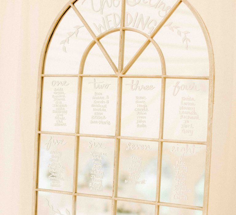 Window Pane Table Plan