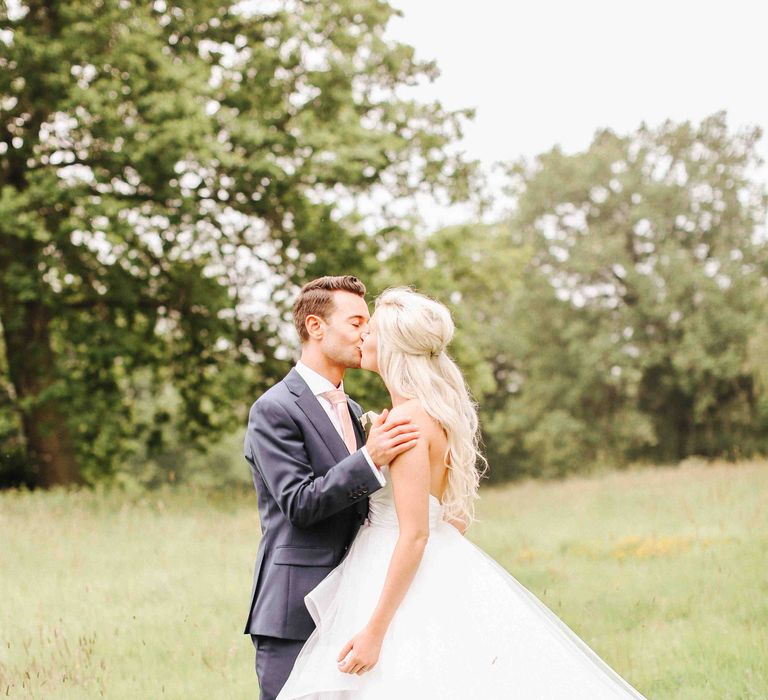 Bride & Groom Kissing Portrait