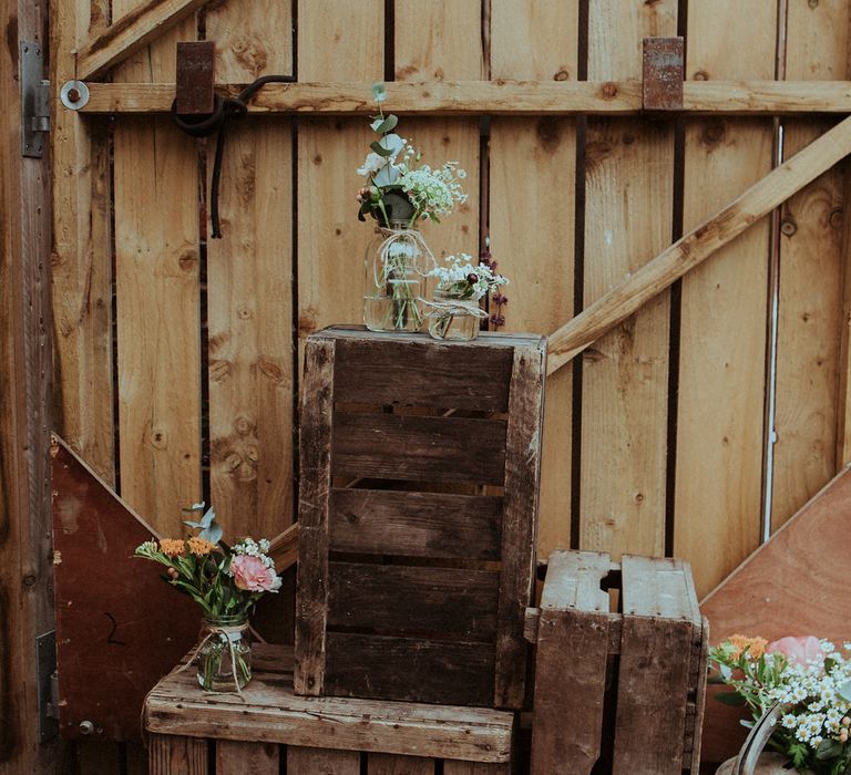 Rustic Crate Wedding Decor