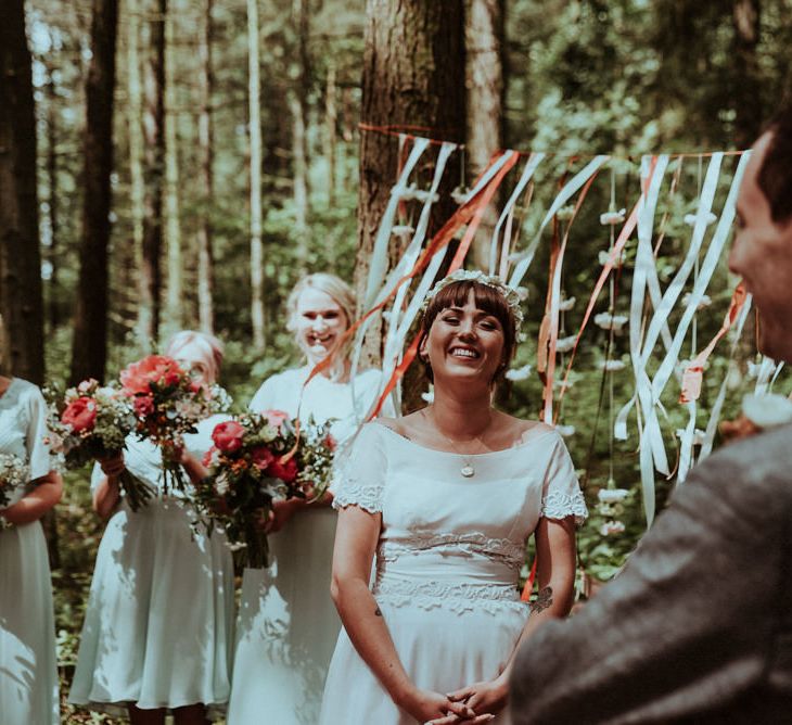 Outdoor Woodland Wedding Ceremony